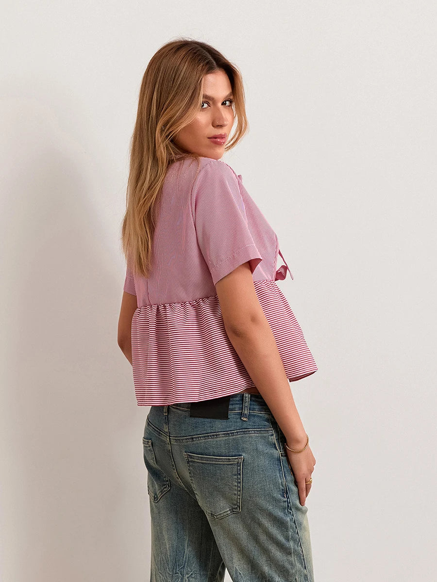 Floral Tie Blouse